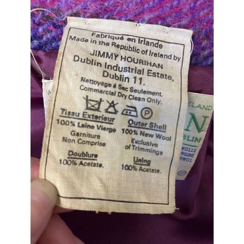 🛍️Jimmy Hourihan 1970s Irish Wool & Made in Ireland Cape/Coat RARE FIND Stunning - Picture 12 of 17